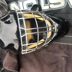 Black Hockey Goalie Mask